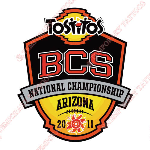 BCS Championship Game Primary Logos 2011 Customize Temporary Tattoos Stickers N3248